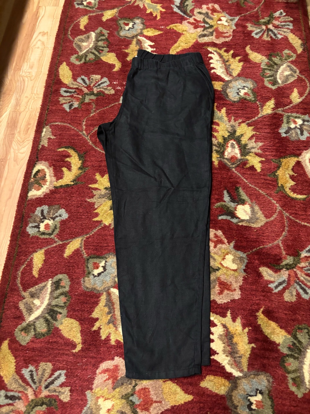 Women’s Black Casual linen Pants - Classic Straight Fit